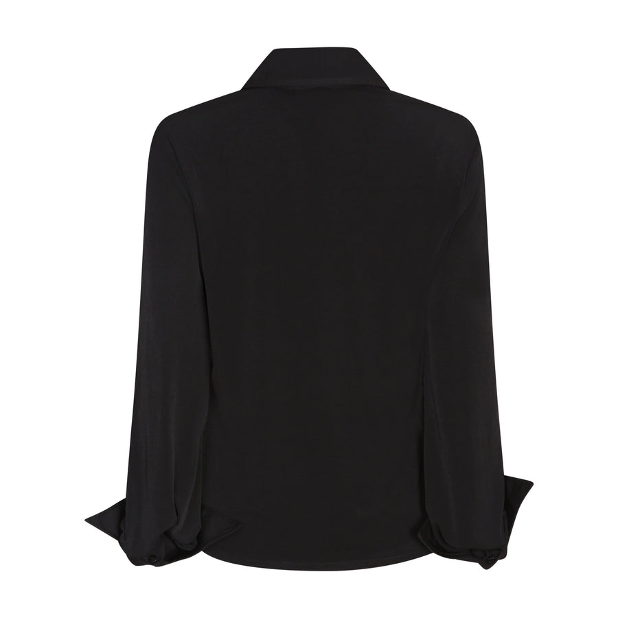 The West Village Pintuck Shirt Black