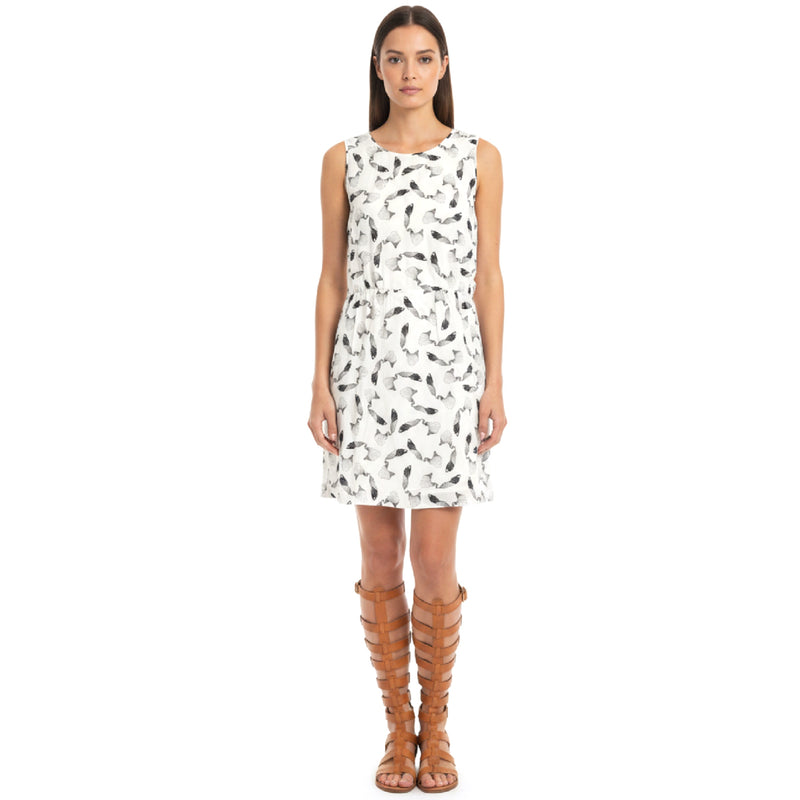 Silk Abstract Print Dress