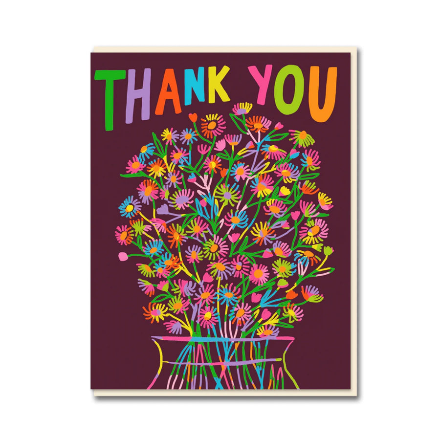 1973 Thank You Flowers Card