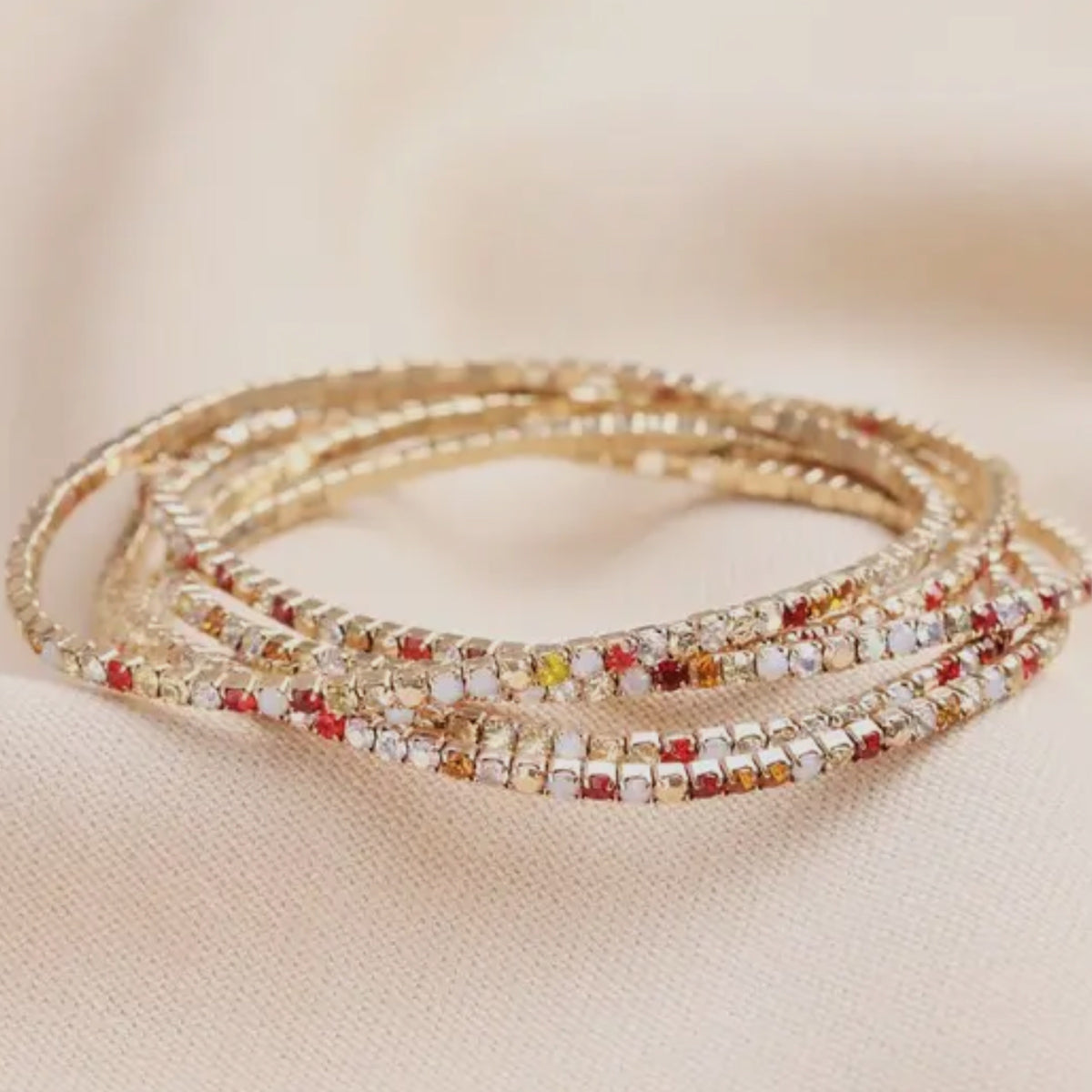 Autumn Crystal Tennis Bracelets