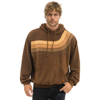 *NEW STYLE* Wave Stripe Pullover Hoodie Chocolate