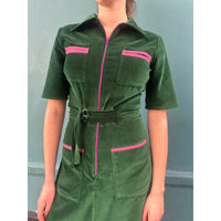 *NEW* Velvet Shirt Dress Emerald