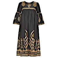 *LANDED* Long Black Feather Dress