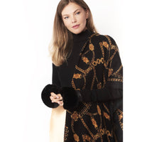 *NEW*Faux Fur Black Fingerless Gloves