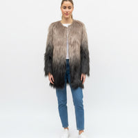 Unreal Fur Grey Ombre Coat