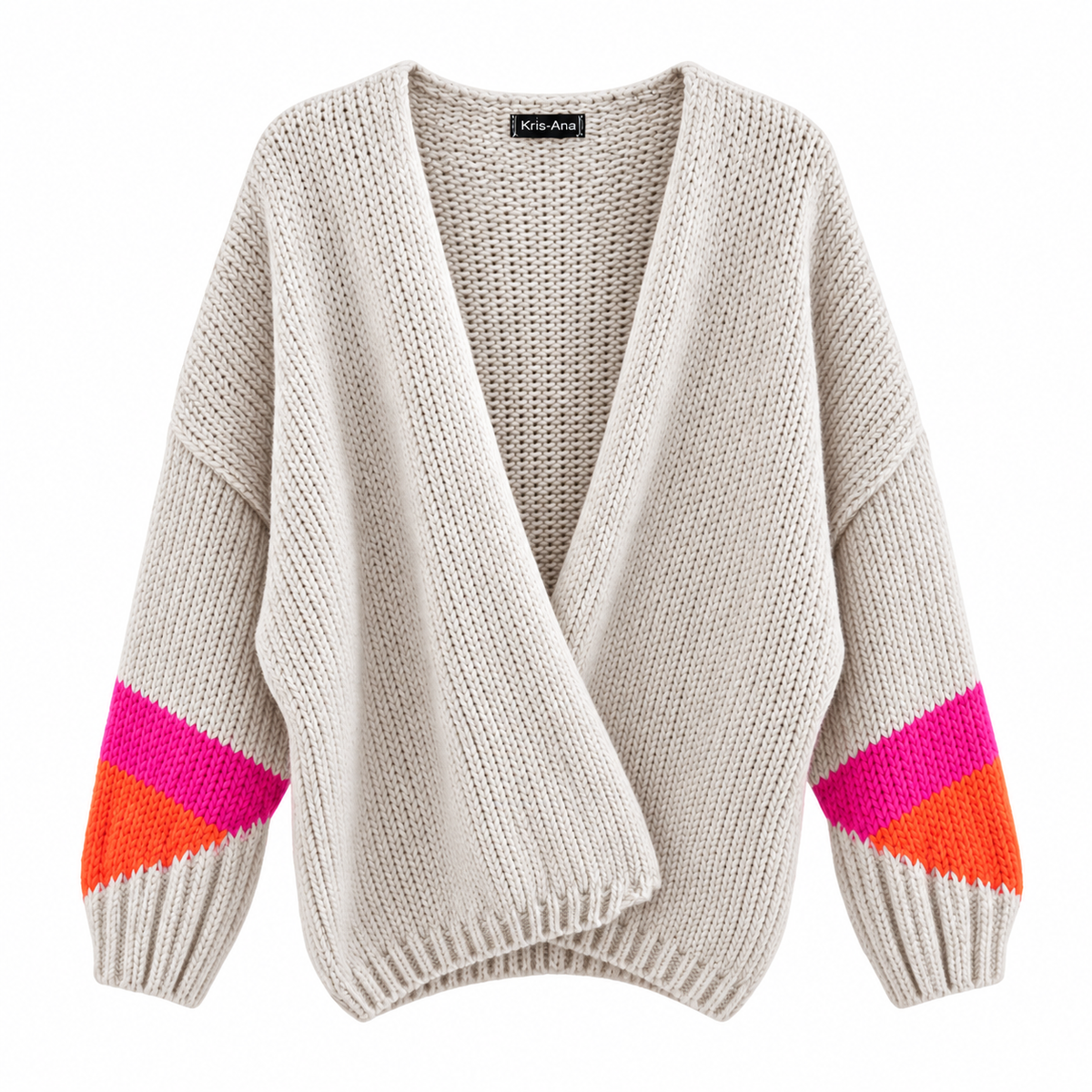 Cream Stripe Sleeve Cardi