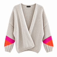 Cream Stripe Sleeve Cardi
