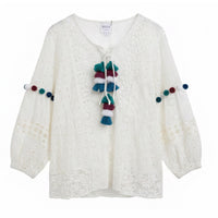 Misa Los Angeles White Broderie Top