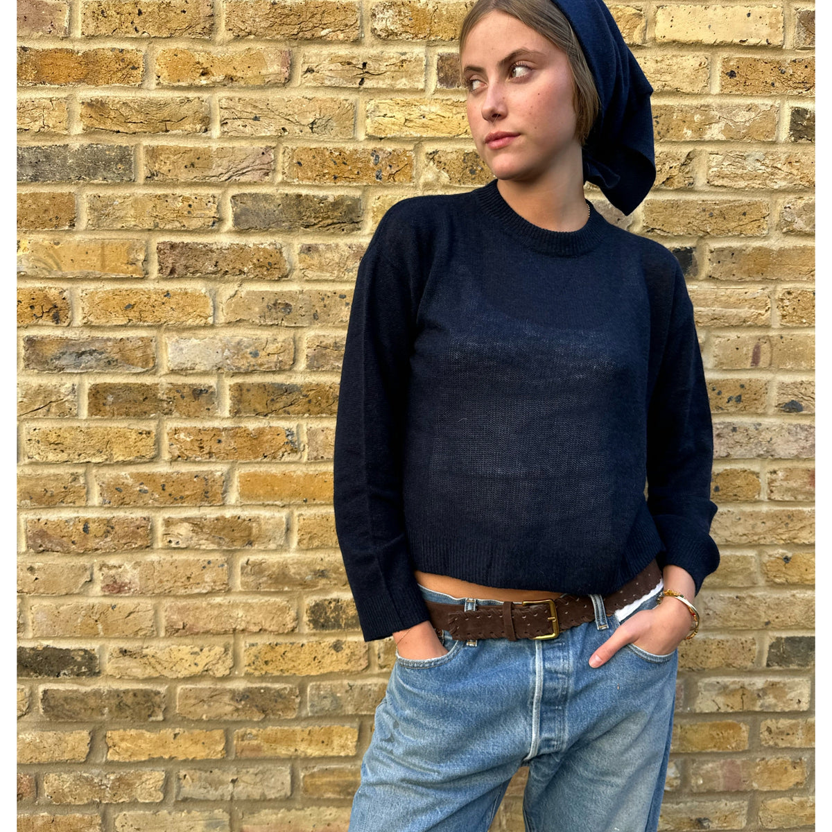 Cashmere Bandana Navy