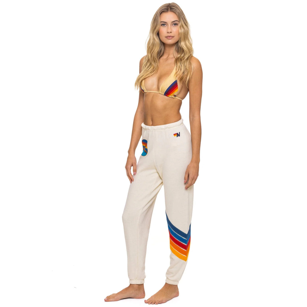Circle Chevron Sweatpants Vintage White