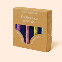 Stripe & Stare Navy Neon Pastel Knicker Box