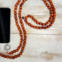 Terracotta Beaded Phone Cord