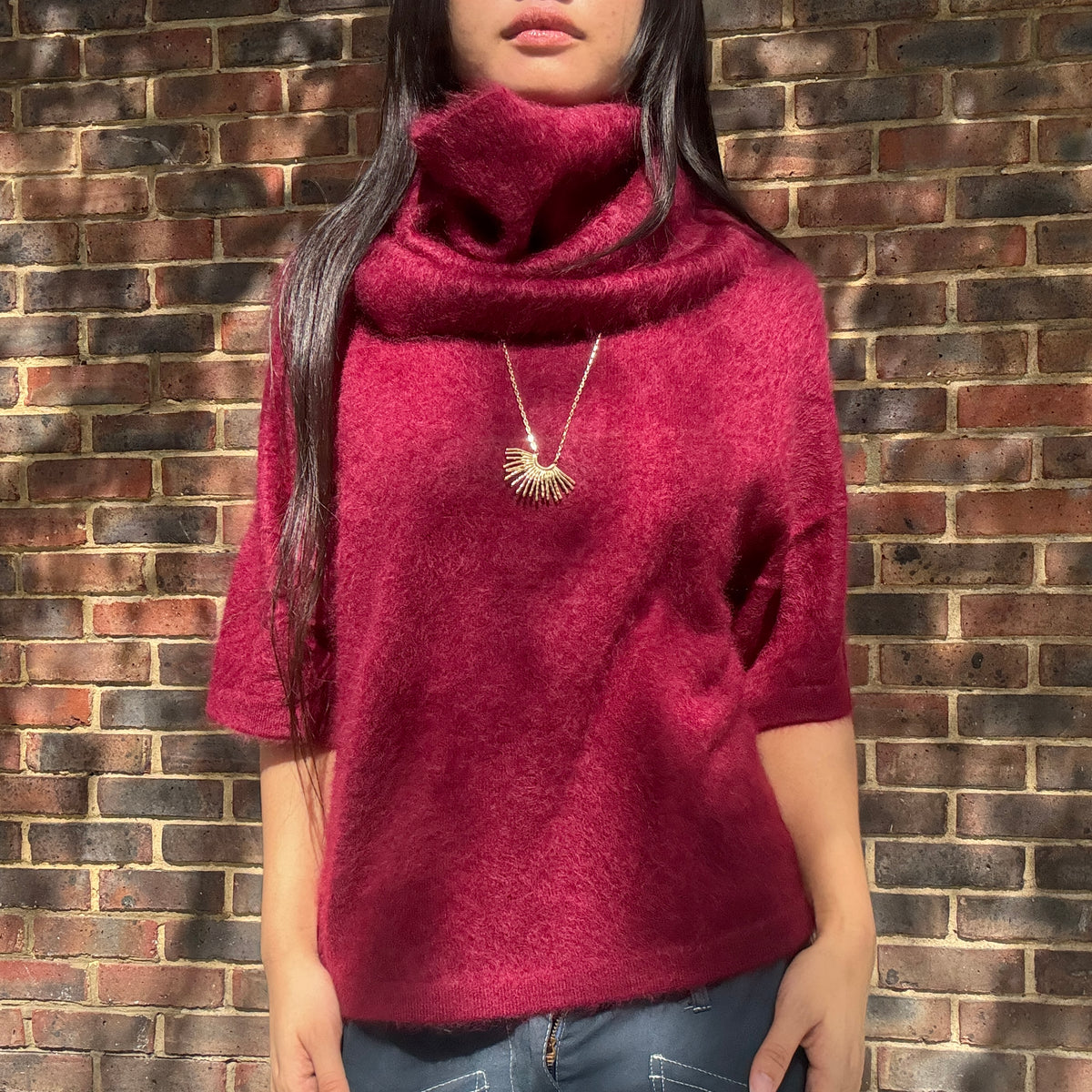 Cashmere Neck Warmer Burgundy