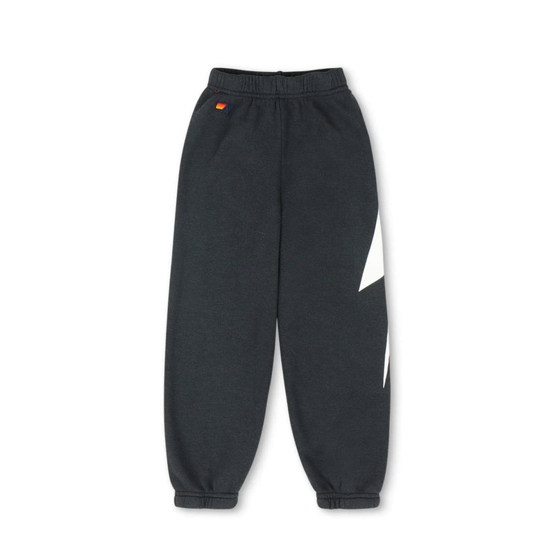 Bolt Print Kids Sweatpant Charcoal/White