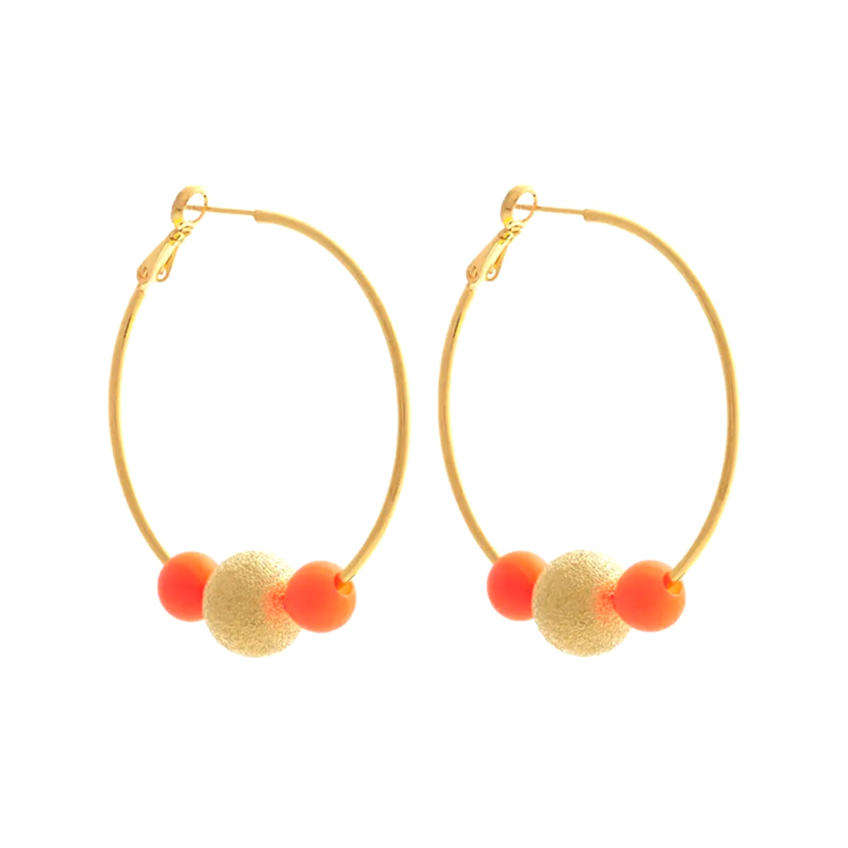 Medium Disco Hoopla Earrings Orange