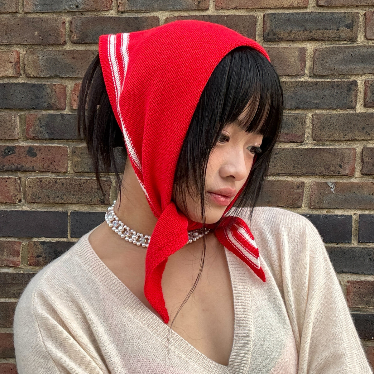 *NEW* Cashmere Triangle Neckerchief Red