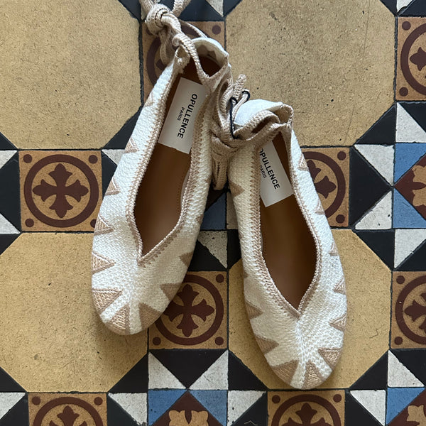 *NEW!* Ecru Crochet Ballet Pump
