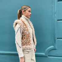 Johanna Faux Fur Gilet Natural