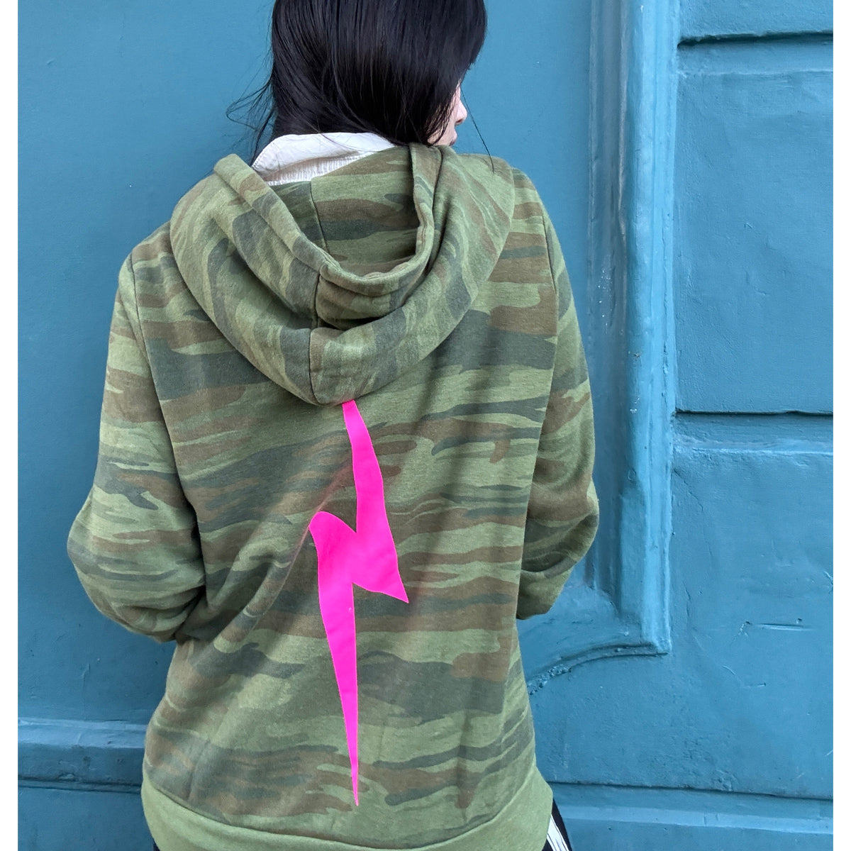 *NEW* Bolt Zip Hoodie Camo/Neon Pink