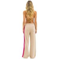5 Stripe Wide Leg Sweatpants Sand Pink