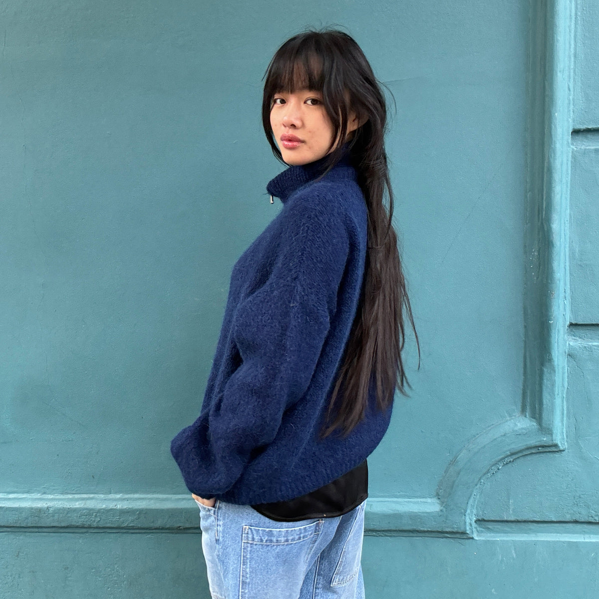 *NEW* Johanna Zip-Up Knit Navy