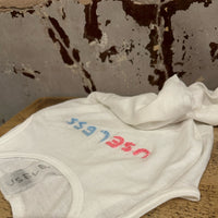 *NEW* White Tank Chest Stitch Logo