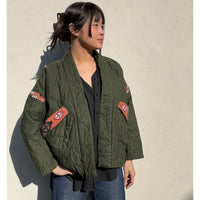 *NEW SEASON* Johanna Braided Kimono Olive Print