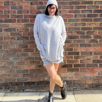 *NEW* Absolut Cashmere Extra Long Turtle Neck Heather Grey