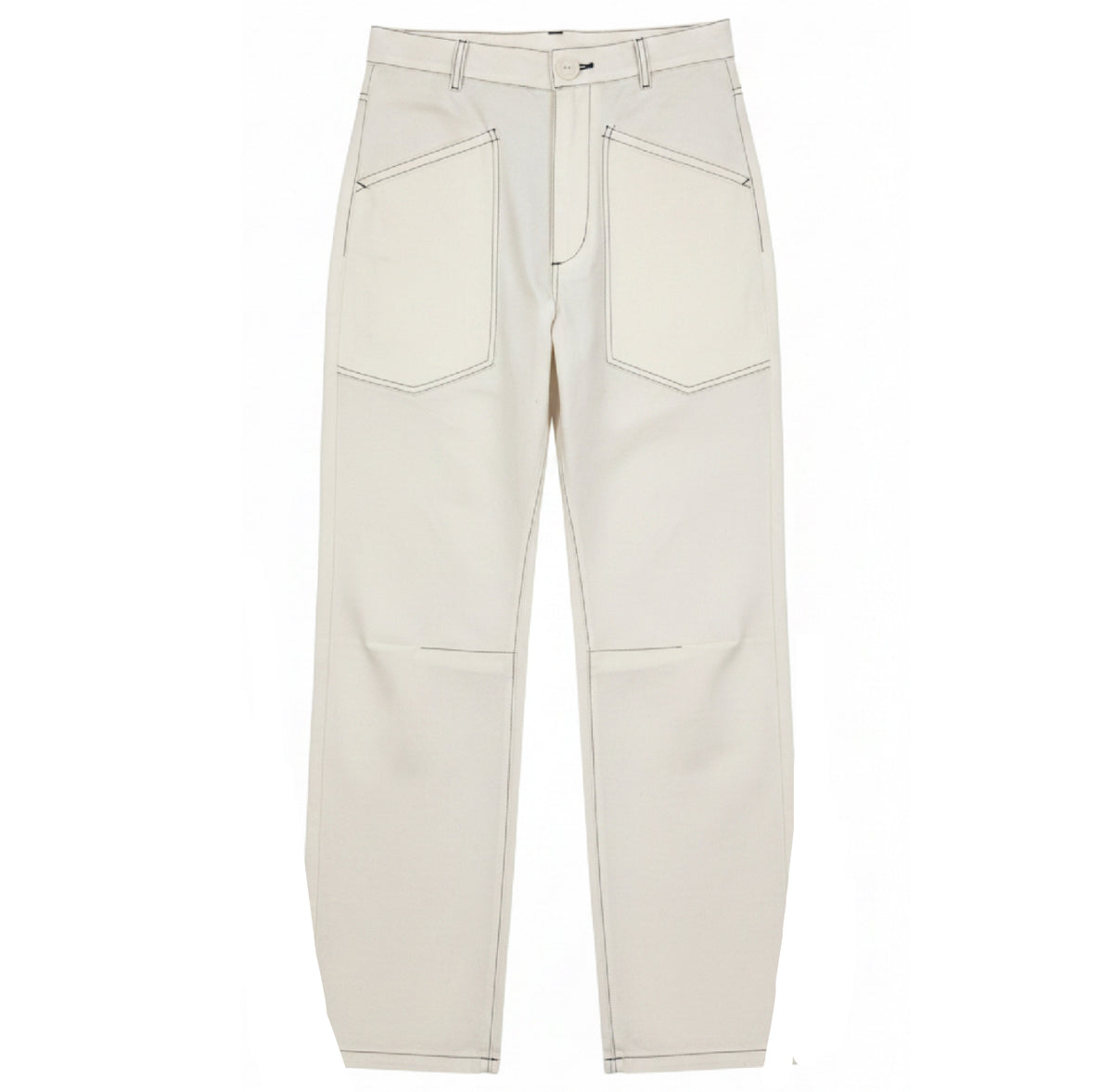 *SS26!* Topstitched Barrel Off White