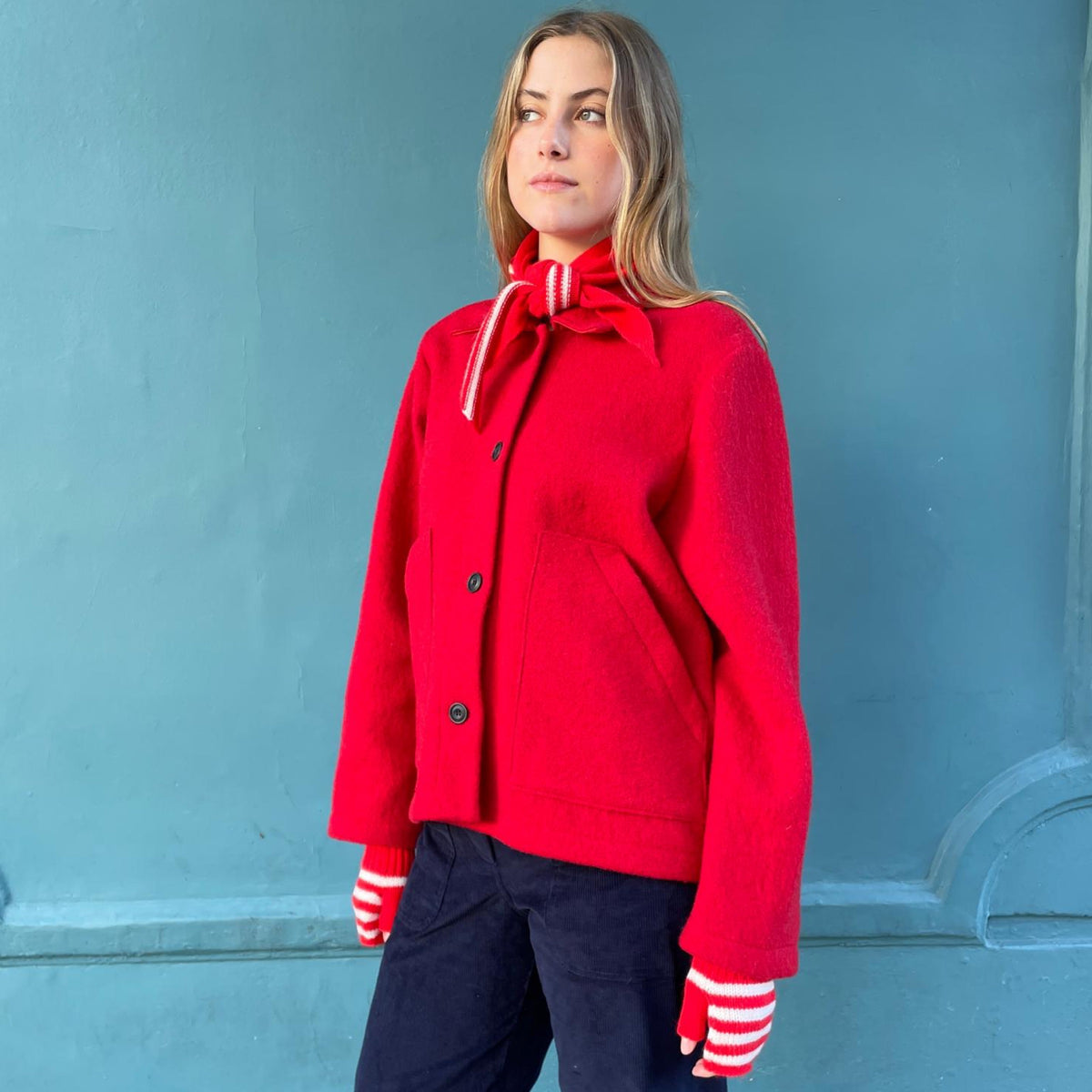 *NEW STYLE* Red Wool Workwear Jacket