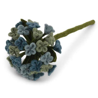 Felted Large Hydrangea Light Blue