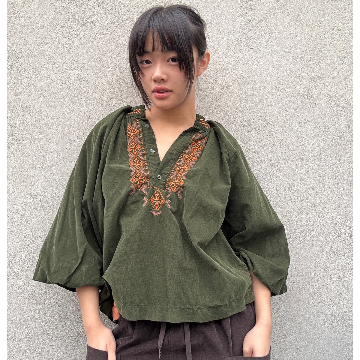 *NEW* Johanna Needlecord Shirt Olive