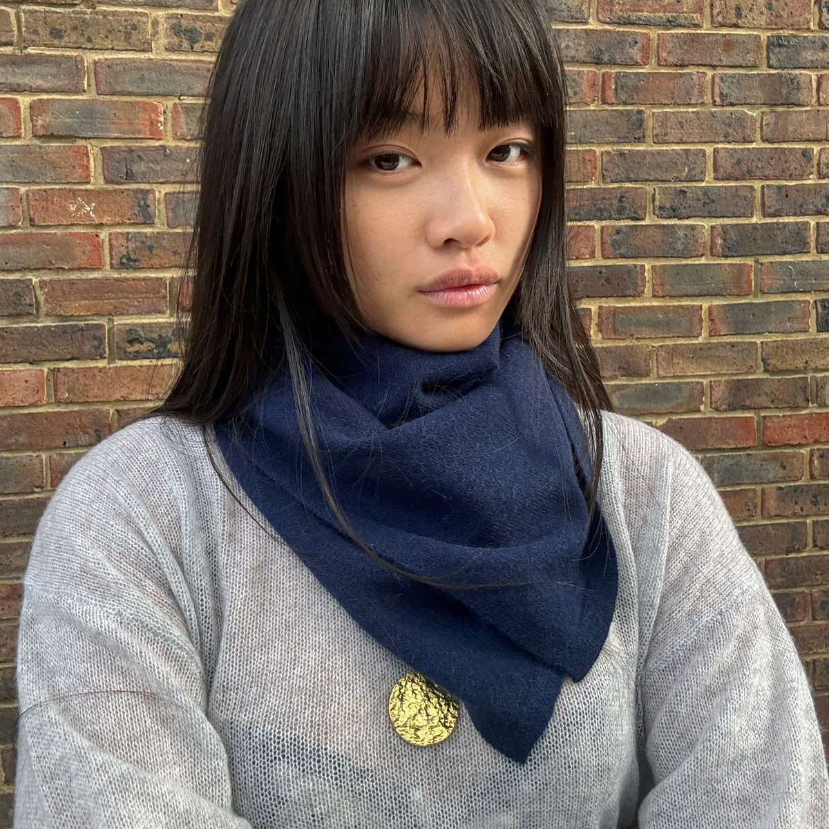 Cashmere Bandana Navy