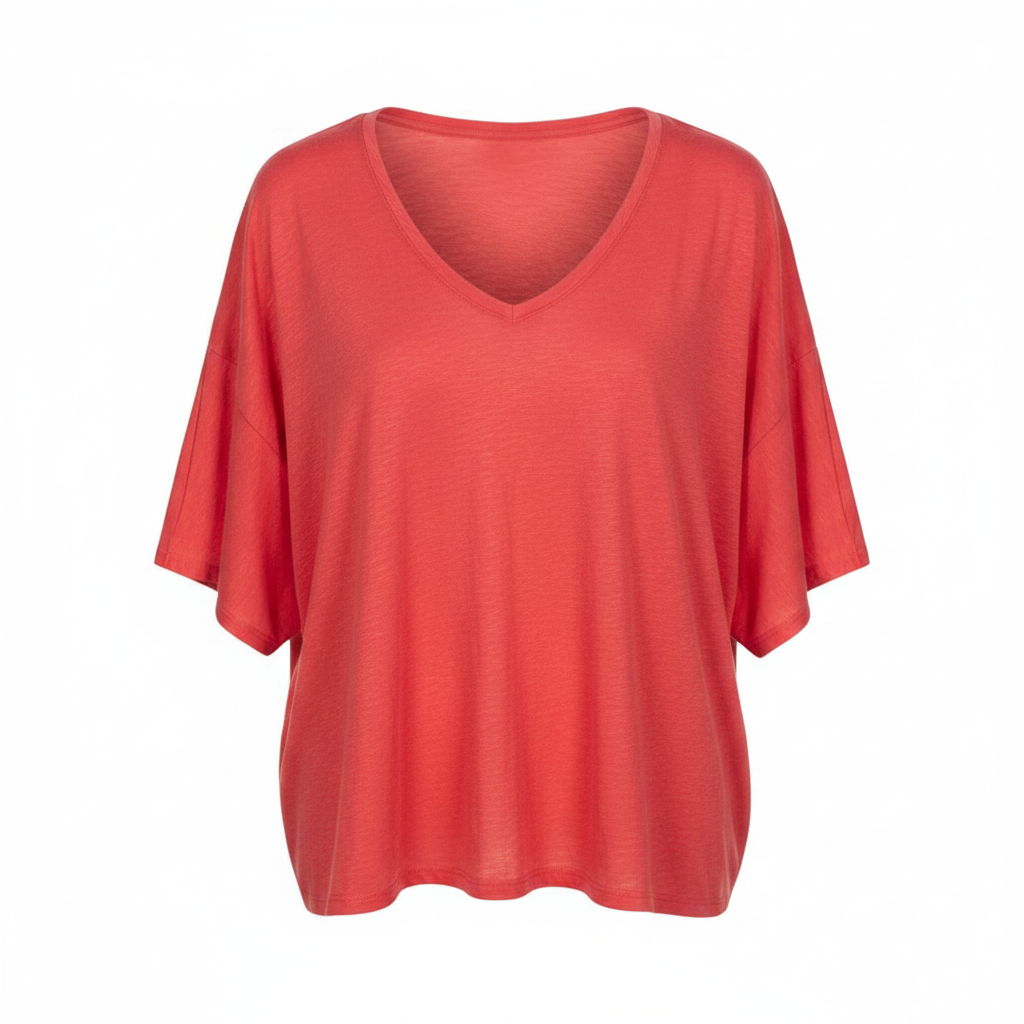*NEW STYLE* Oversized Linen T Red