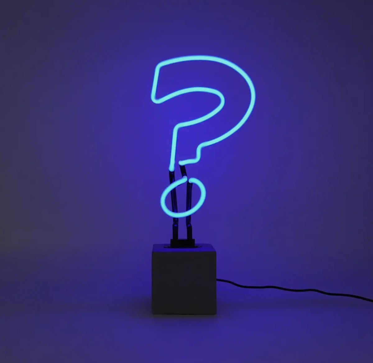Neon Question Mark