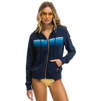RESTOCKED* Aviator Nation Stripe Zip Hoodie Navy/Blue – The West