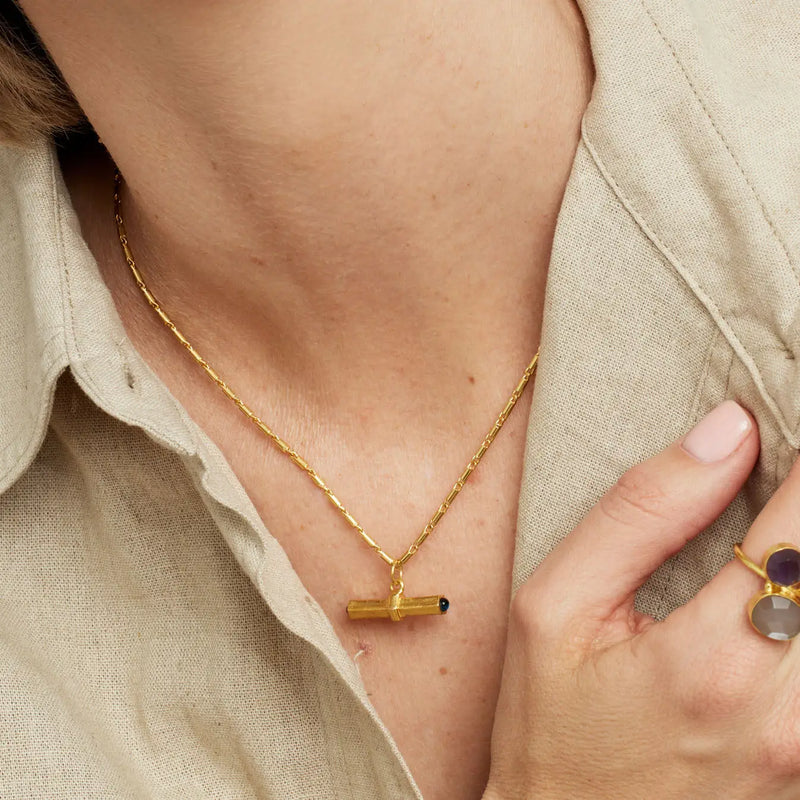 Iolite T Bar Necklace