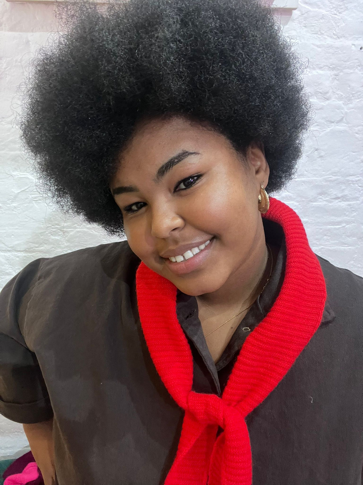 *NEW* Cashmere Diamond Skinny Scarf Red