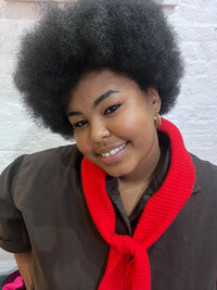 *NEW* Cashmere Diamond Skinny Scarf Red