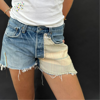 Useless Patched Leg Levi's Cut-Offs
