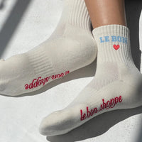 *NEW* Le Bon Shoppe Embroidered Crew Vanilla