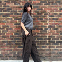 Leopard Jersey Lightweight Joggers Chocolate