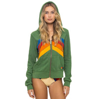 Mountain Stitch Chevron Zip Hoodie Palm