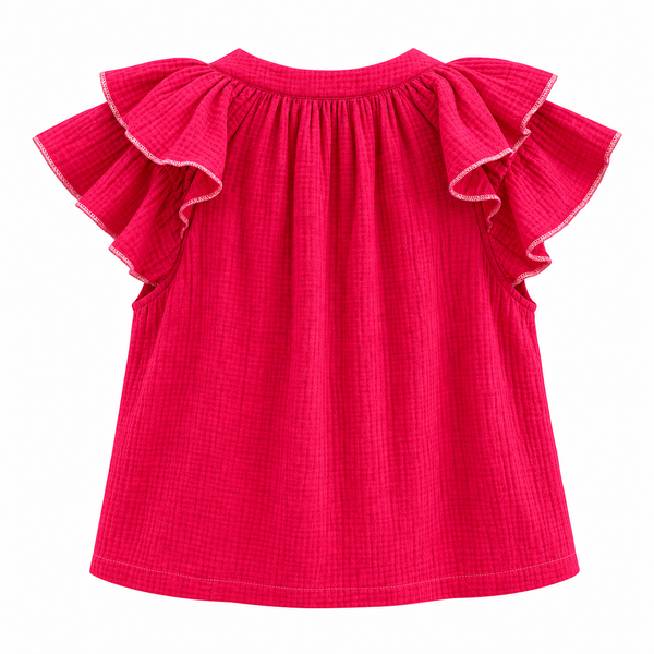 *AW26* Overdyed Puff Top Poppy