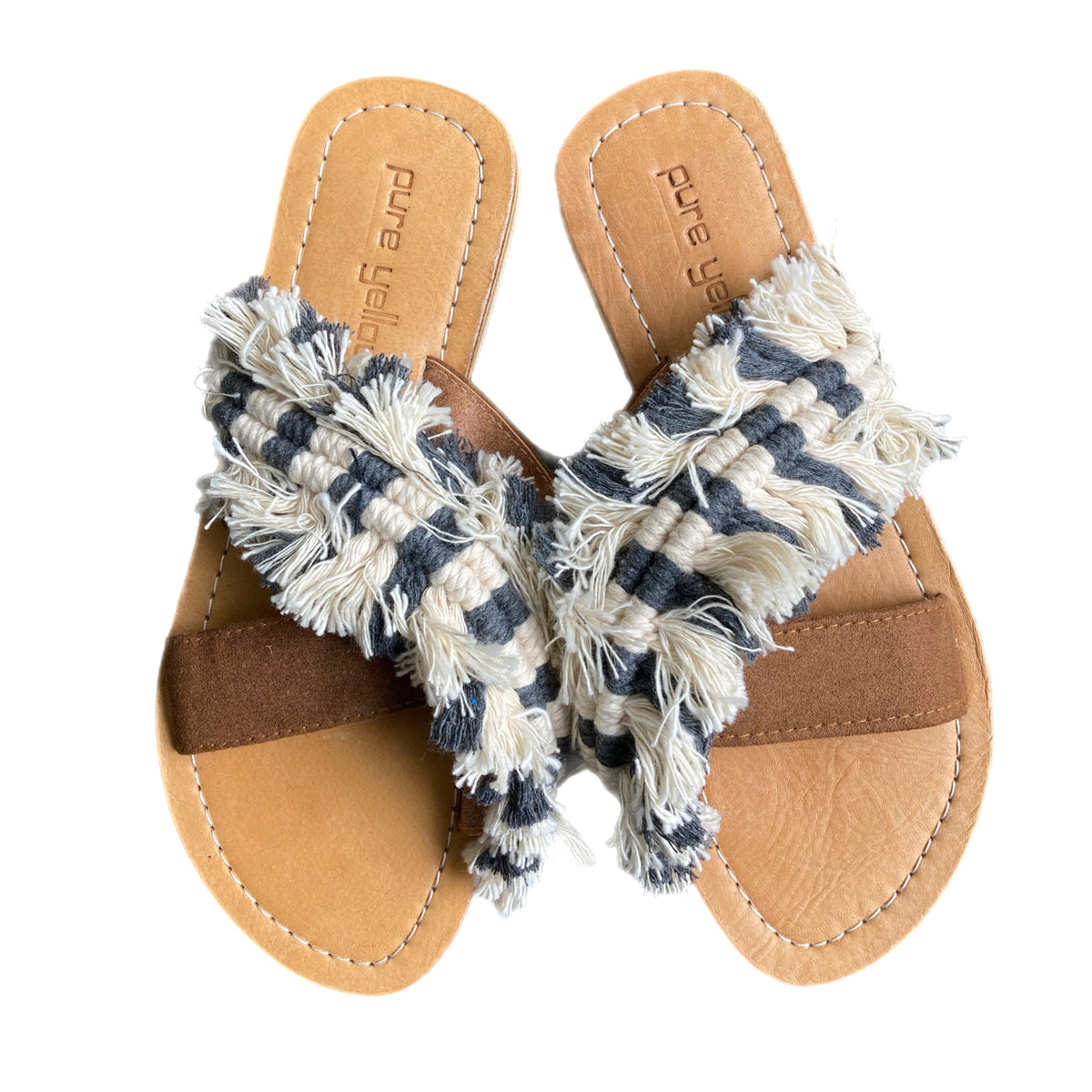 Pure Yellow Boho Sandal Natural