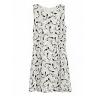 Silk Abstract Print Dress