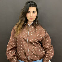 Ginny & Me Flared Windbreaker Espresso Check
