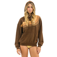 *NEW STYLE* Wave Stripe Pullover Hoodie Chocolate