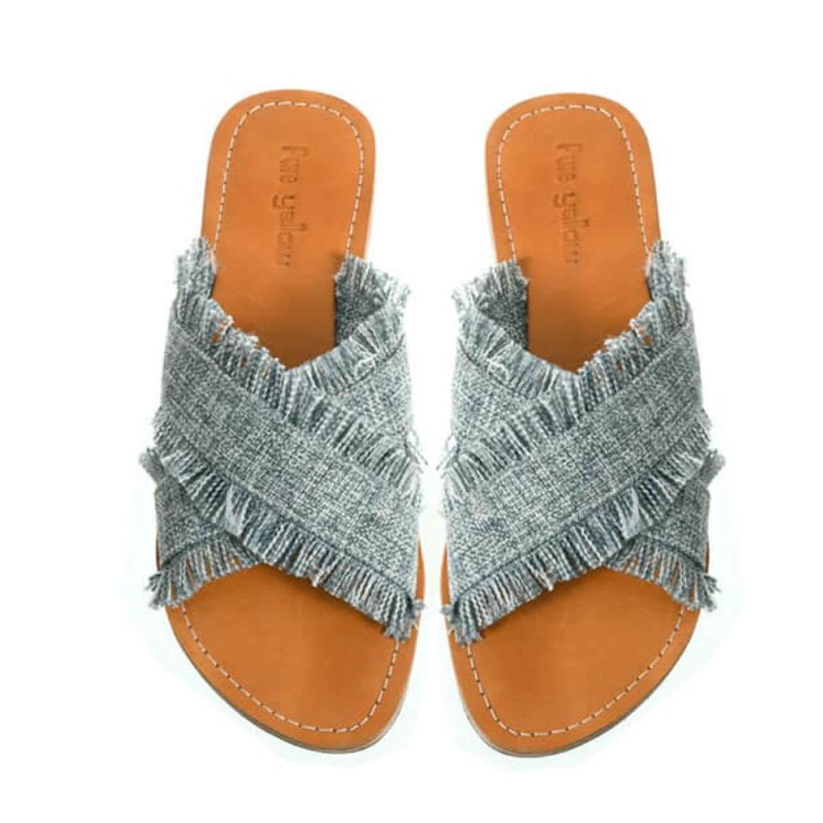 Sandals Crosswise Canvas Grey