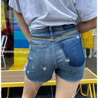 Useless Upcycled Denim Cut-Offs + Daisy Embroidery